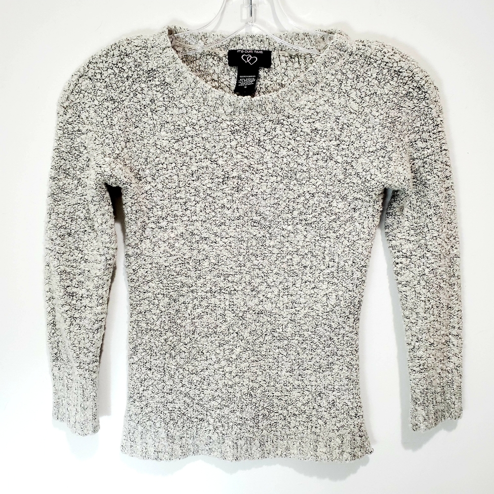 It's Our Time Grey Pullover Sweater Size S Kids